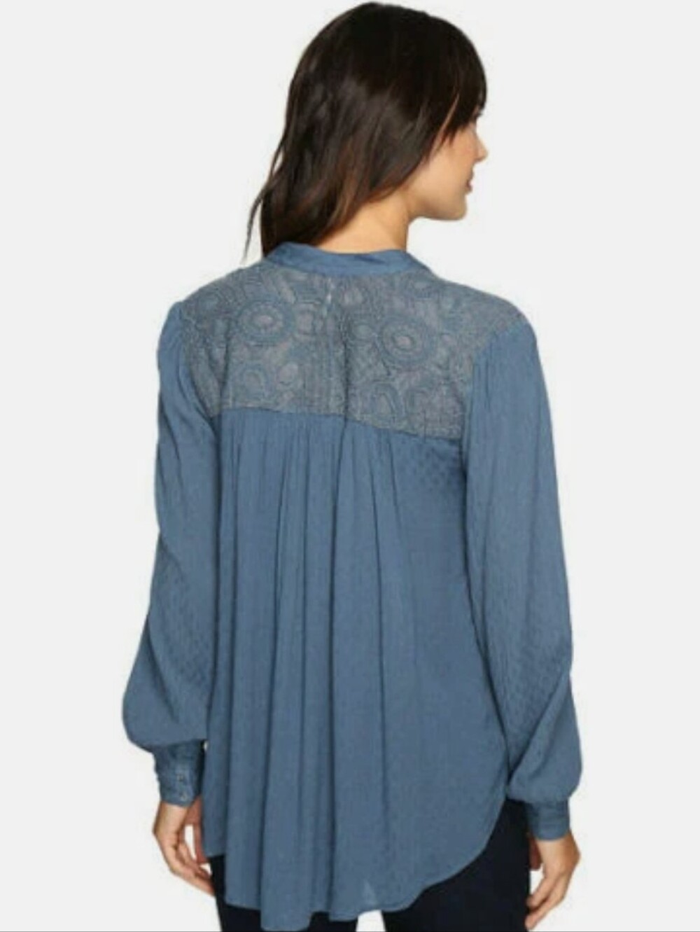 Free People Canyon Rose Top In Blue Size Small Women's Top
